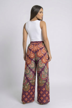 Pantalon Hippie Mariposa Vinotinto - Seleno Shop