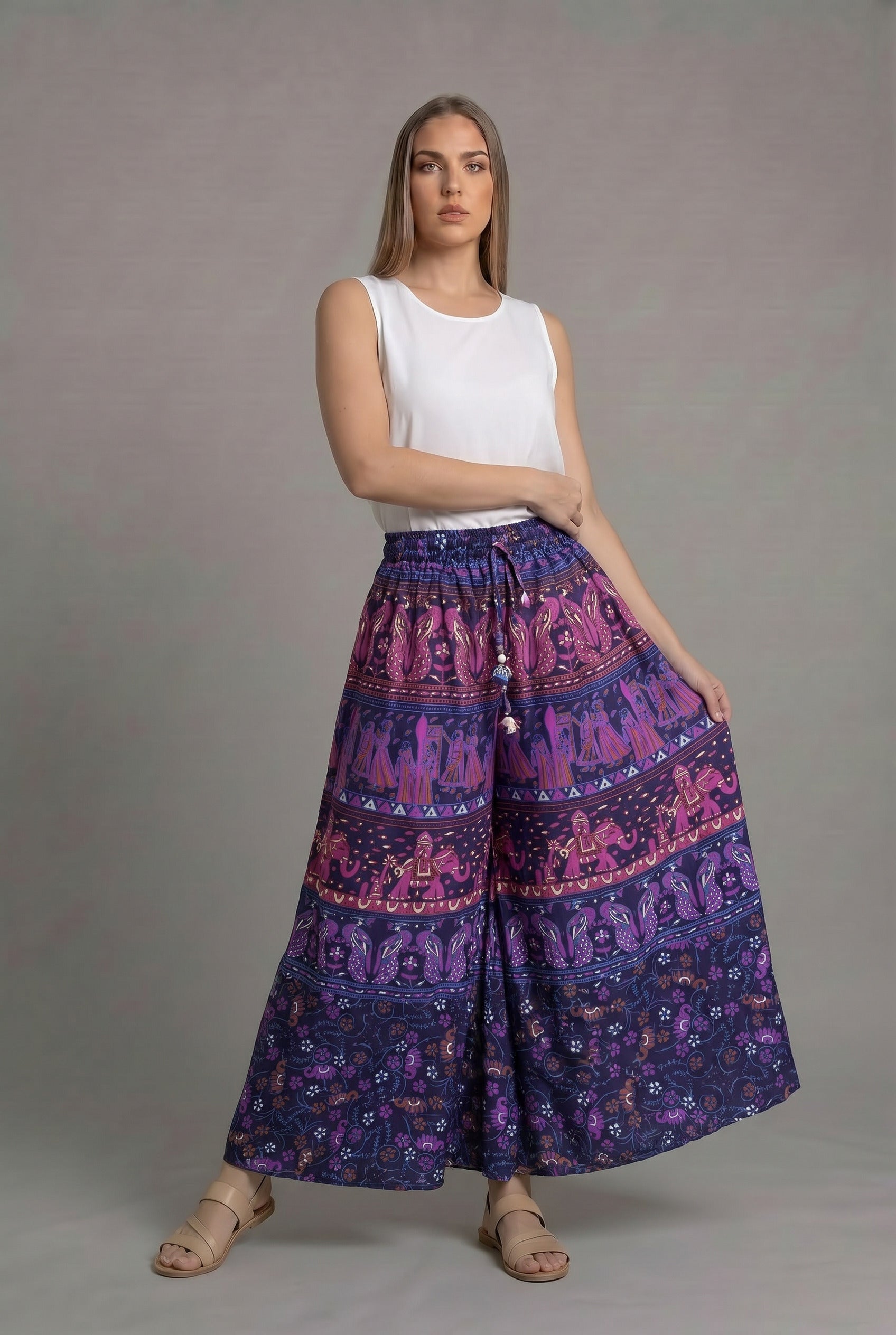 Pantalon Hippie Morado - Seleno Shop