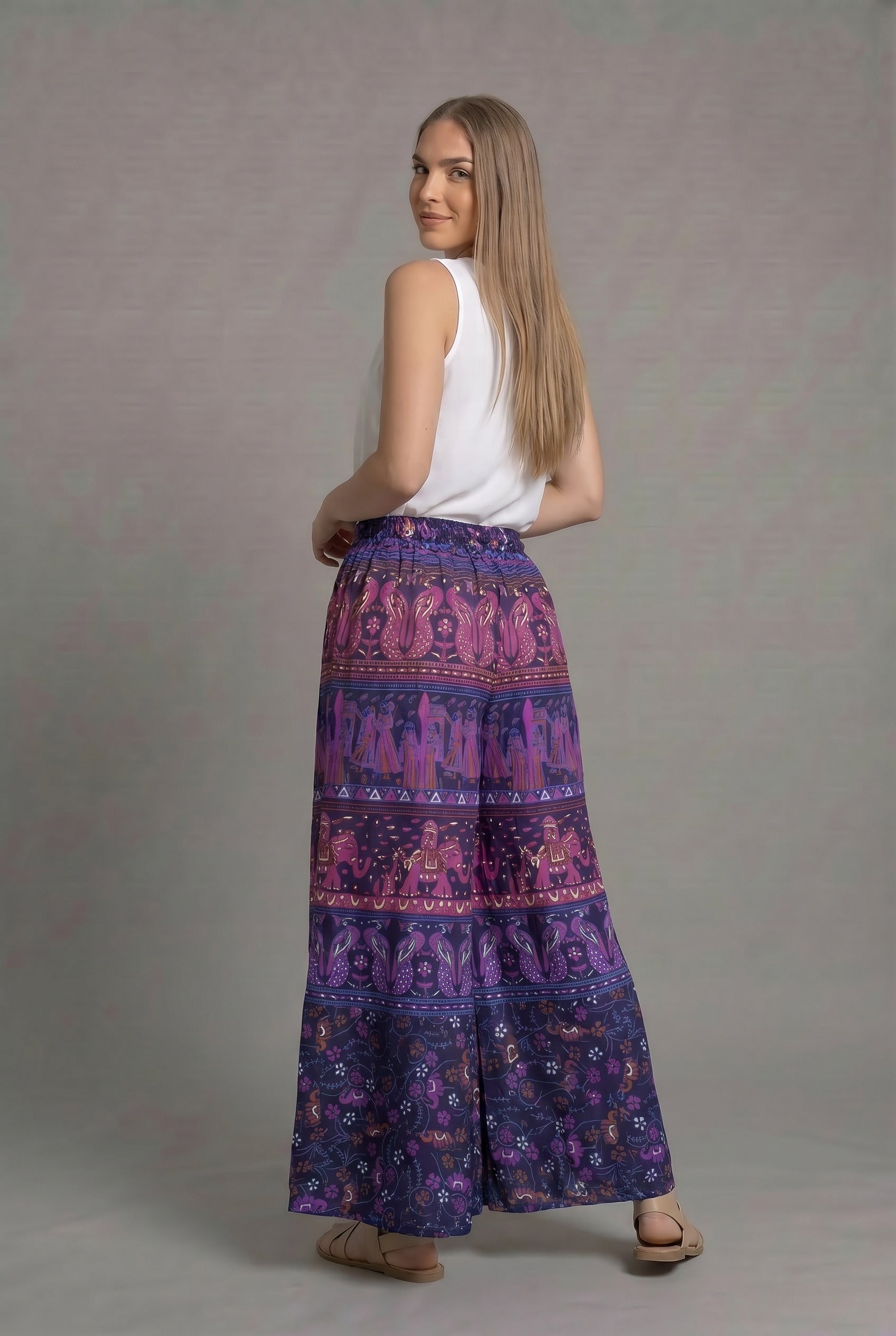 Pantalon Hippie Morado - Seleno Shop