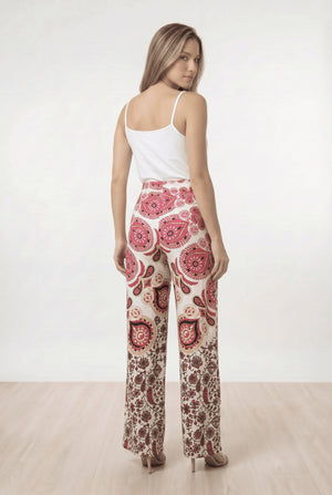Pantalón Mariposa Blanco Naranja - Seleno Shop