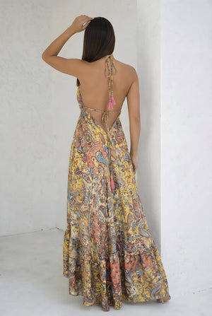 Vestido Boho Amarillo - Seleno Shop