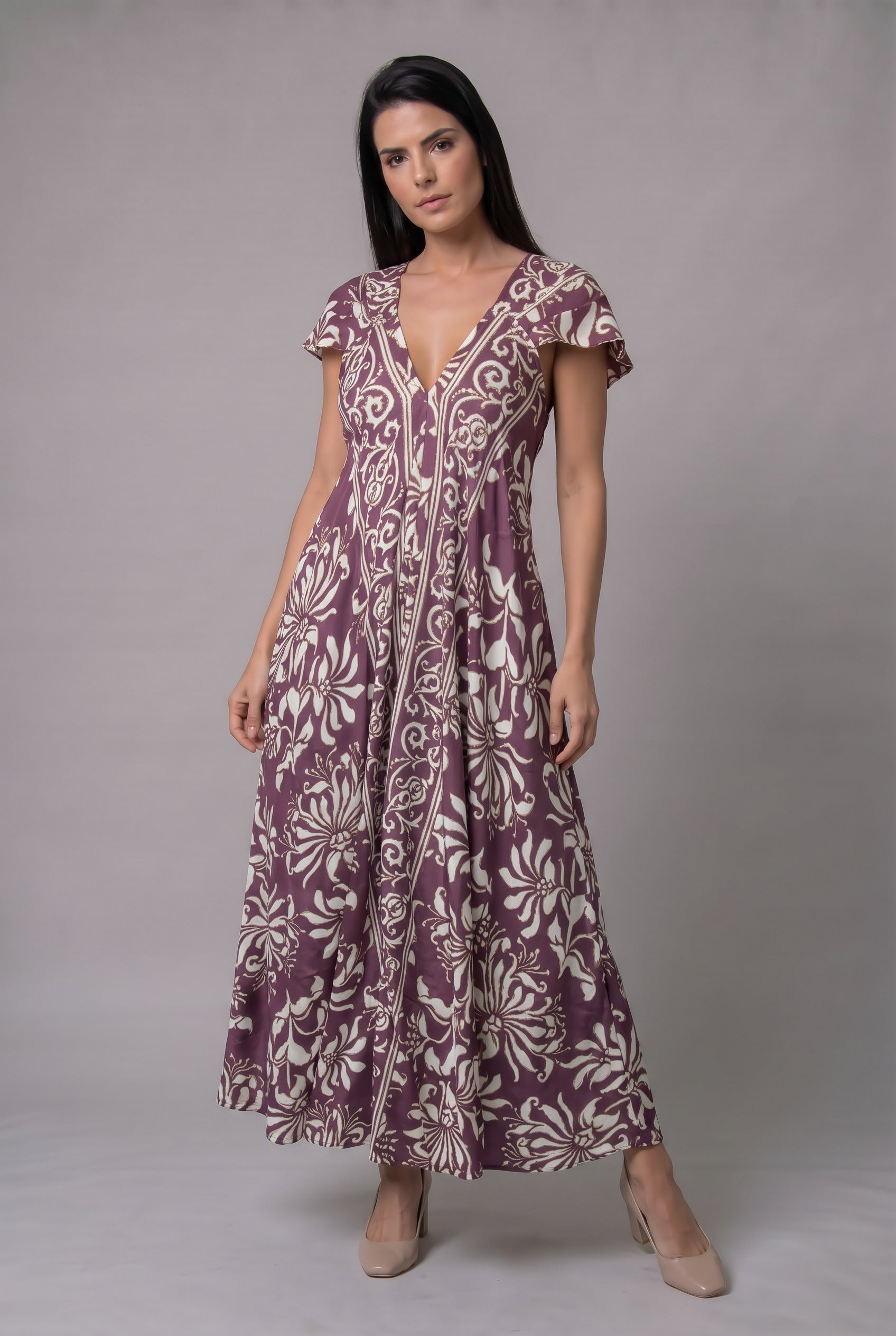 Vestido Boho Aura Vinotinto - Seleno Shop