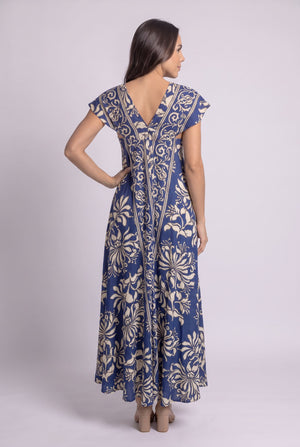 Vestido Boho Aurora Azul - Seleno Shop
