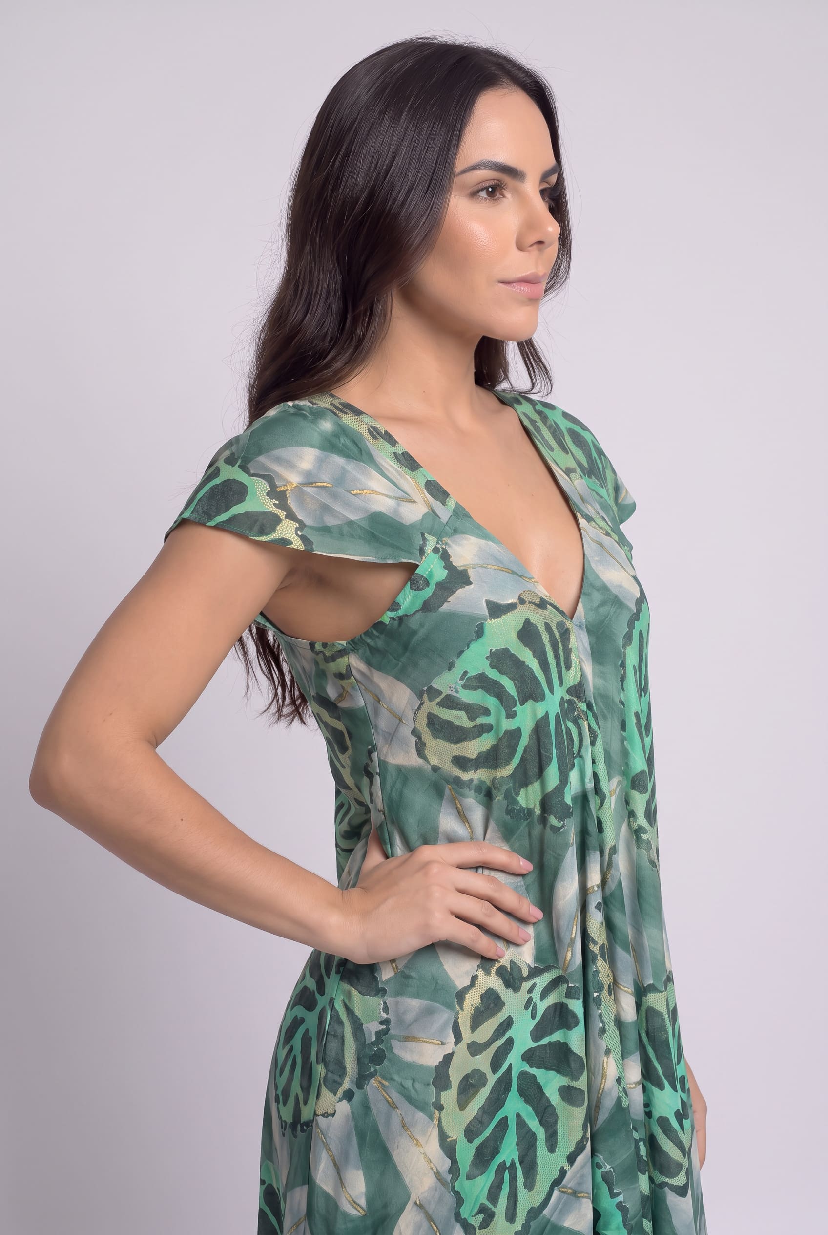 Vestido Boho Aurora Verde - Seleno Shop