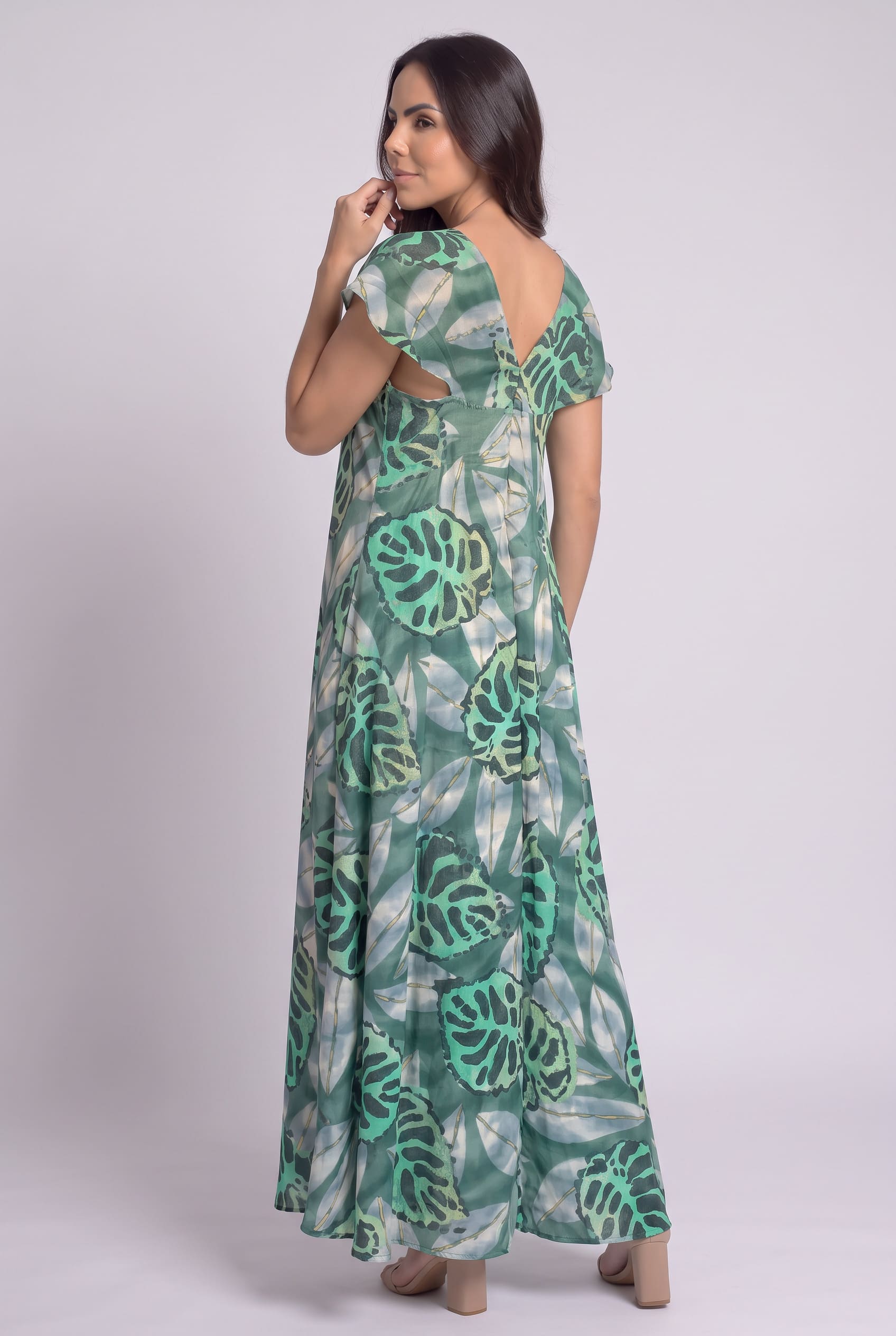 Vestido Boho Aurora Verde - Seleno Shop