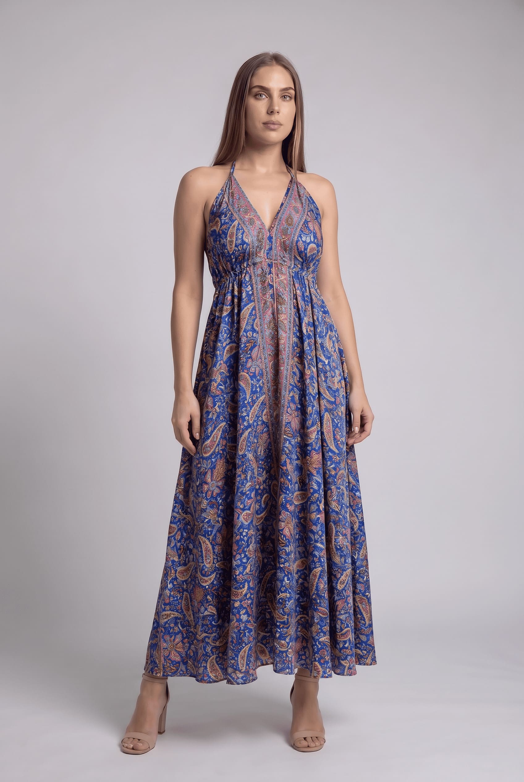 Vestido Boho Azul - Seleno Shop