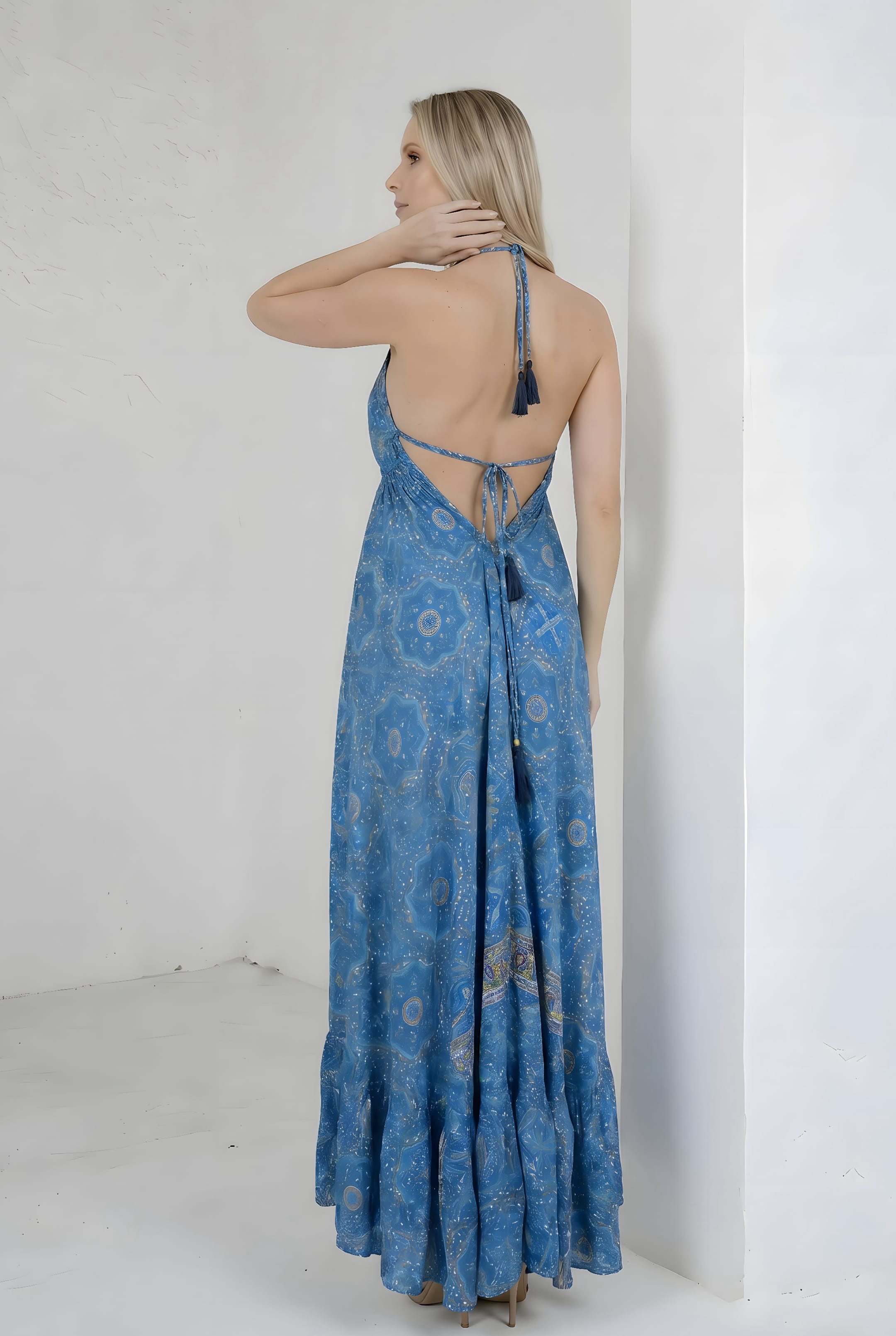 Vestido Boho Azul - Seleno Shop