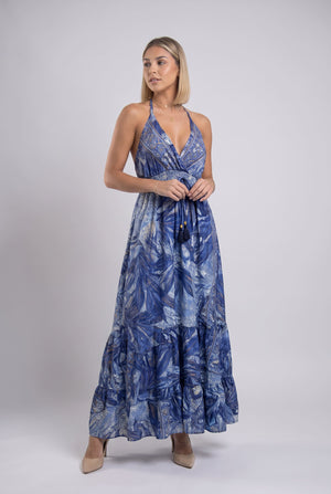 Vestido Boho Azul Profundo - Seleno Shop