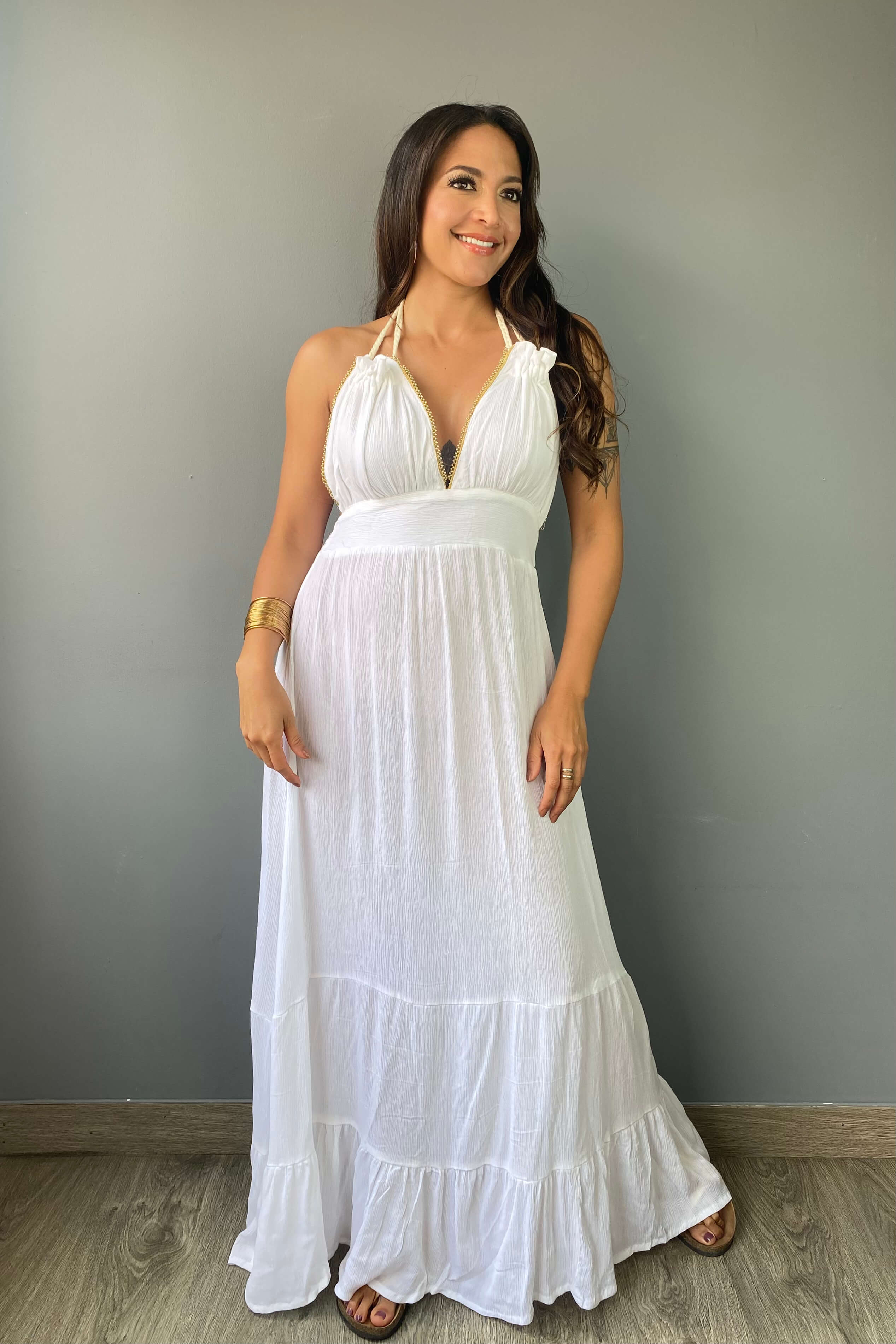 Vestido Boho Blanco - Seleno Shop