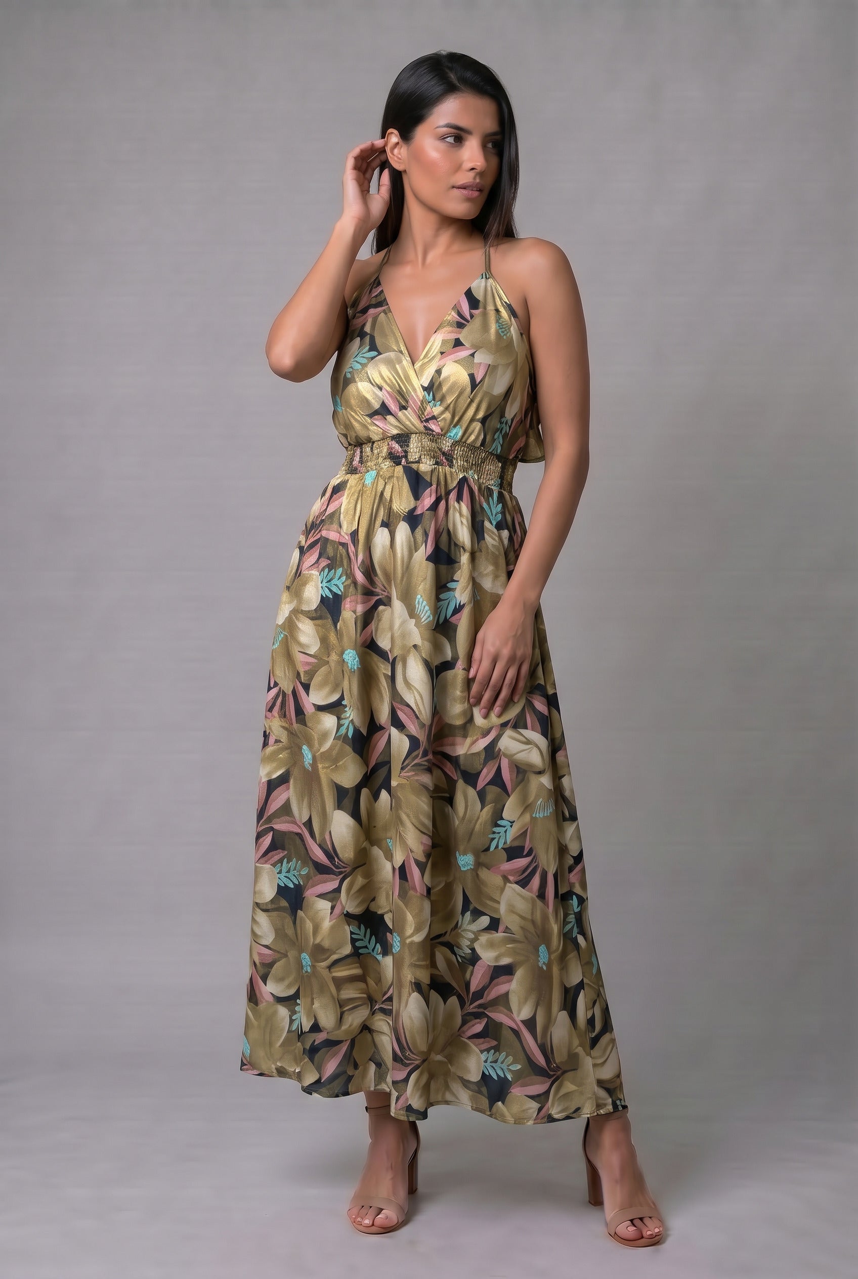 Vestido Boho Bolero Dorado - Seleno Shop