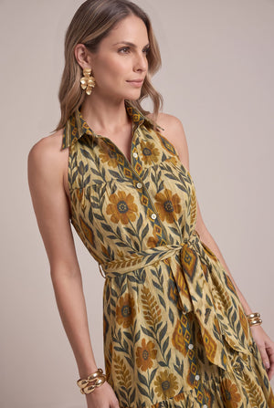 Vestido Boho Ikat Mostaza - Seleno Shop