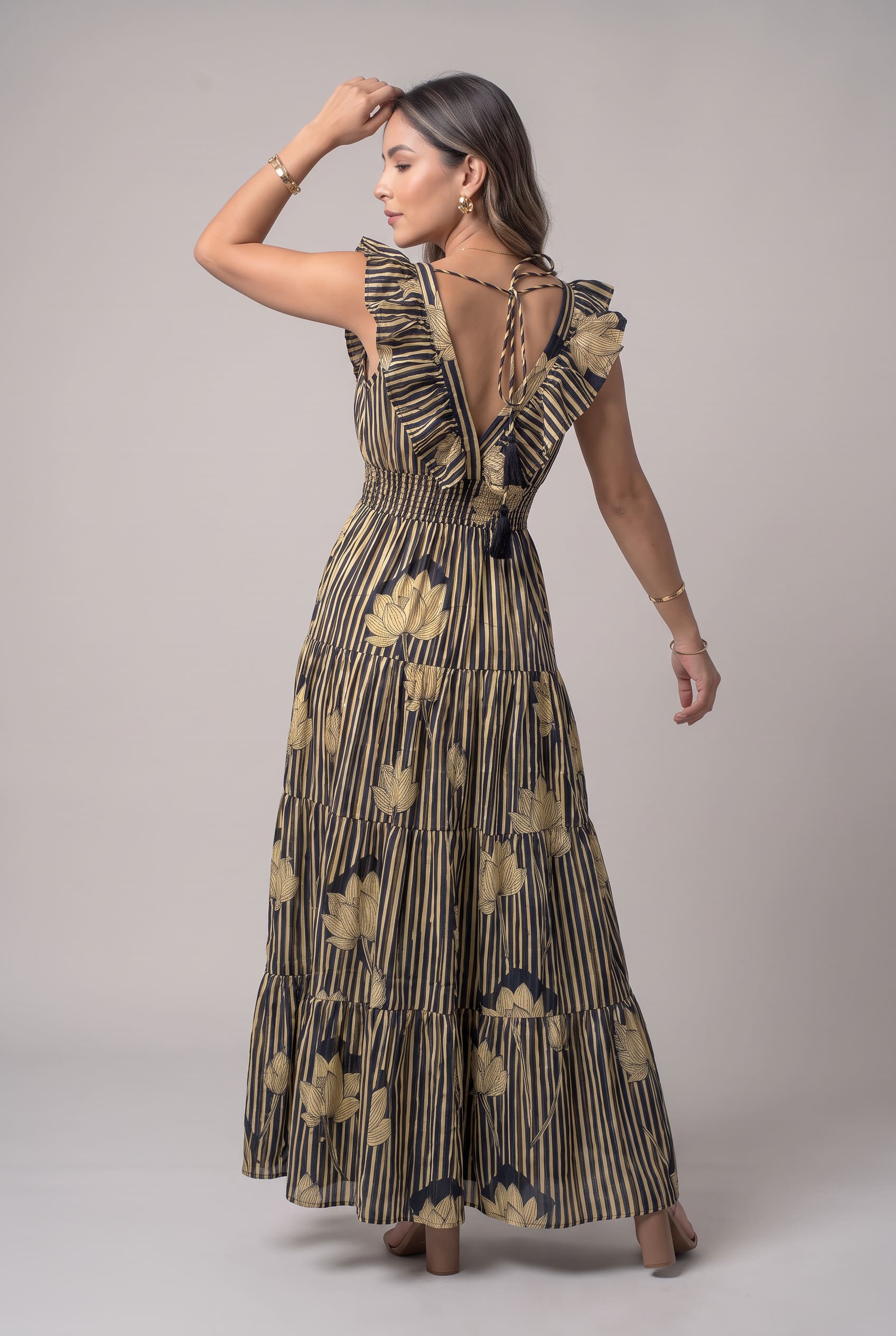 Vestido Boho Loto Dorado - Seleno Shop