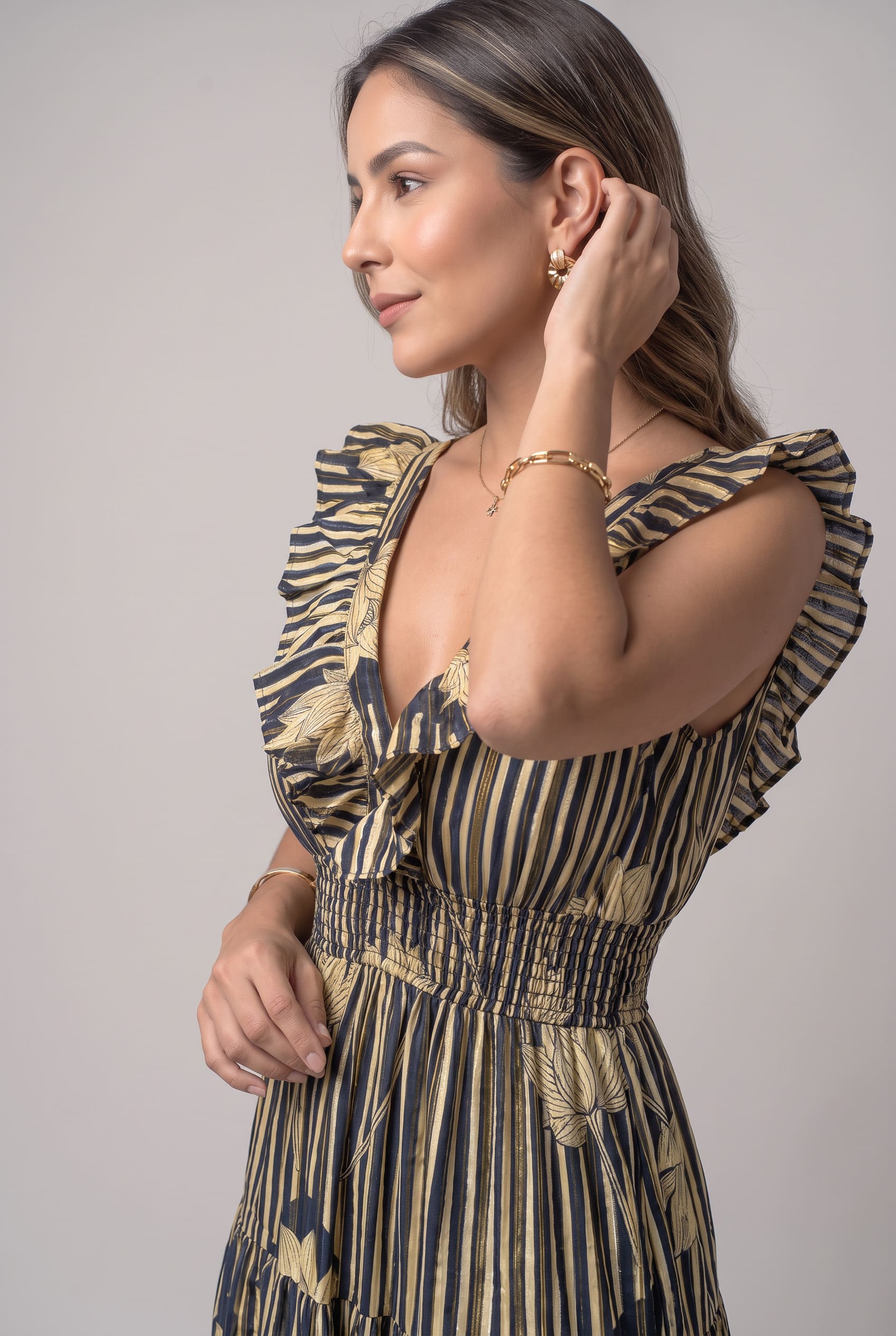 Vestido Boho Loto Dorado - Seleno Shop