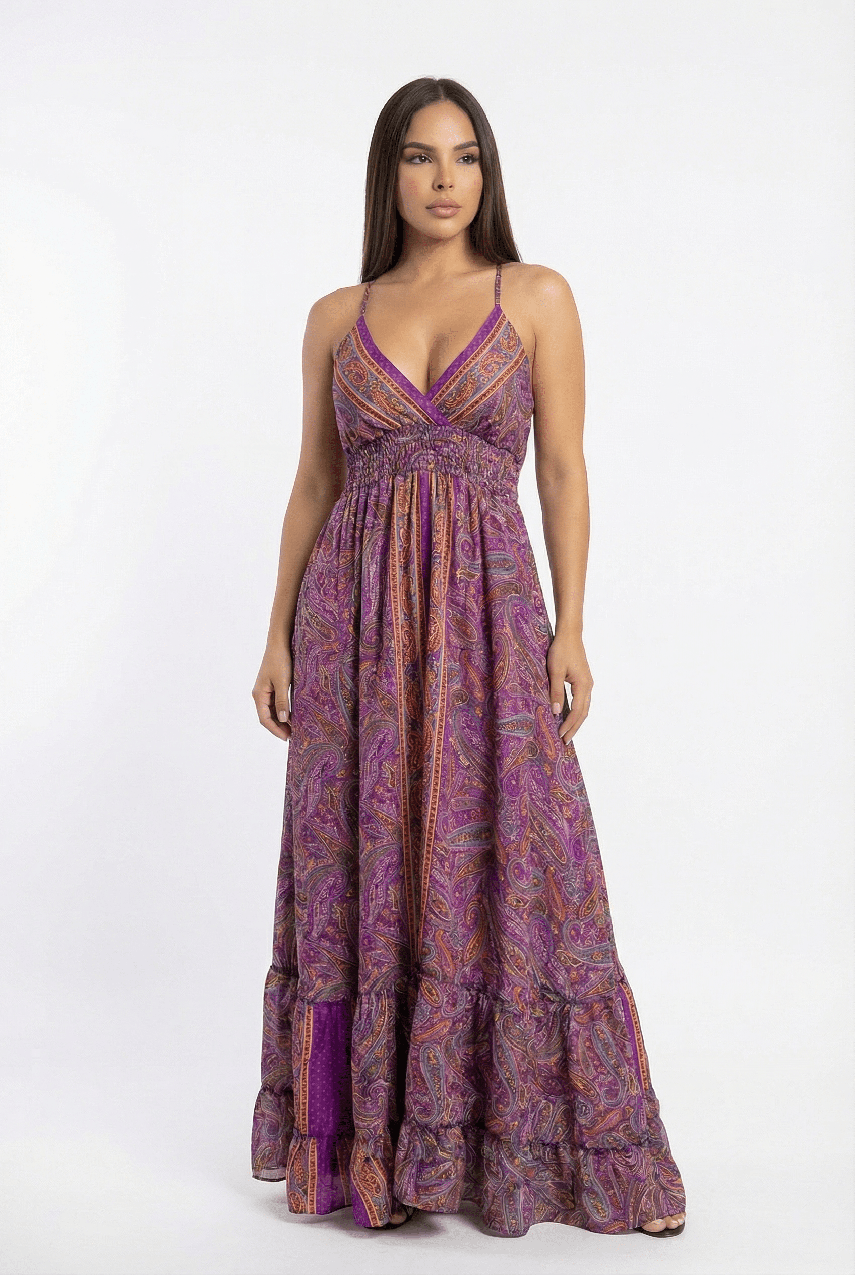 Vestido Boho Morado - Seleno Shop