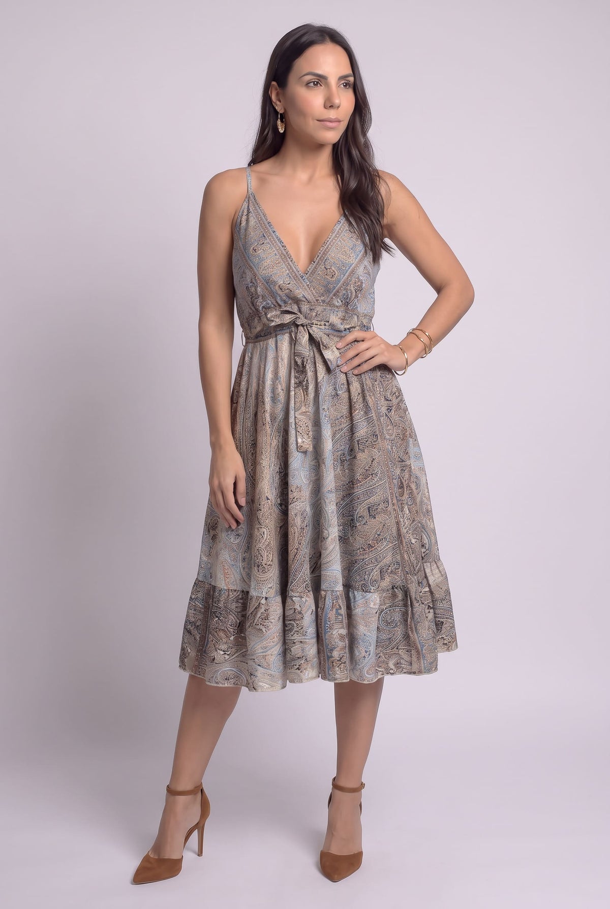 Vestido Boho Paisley Tierra - Seleno Shop