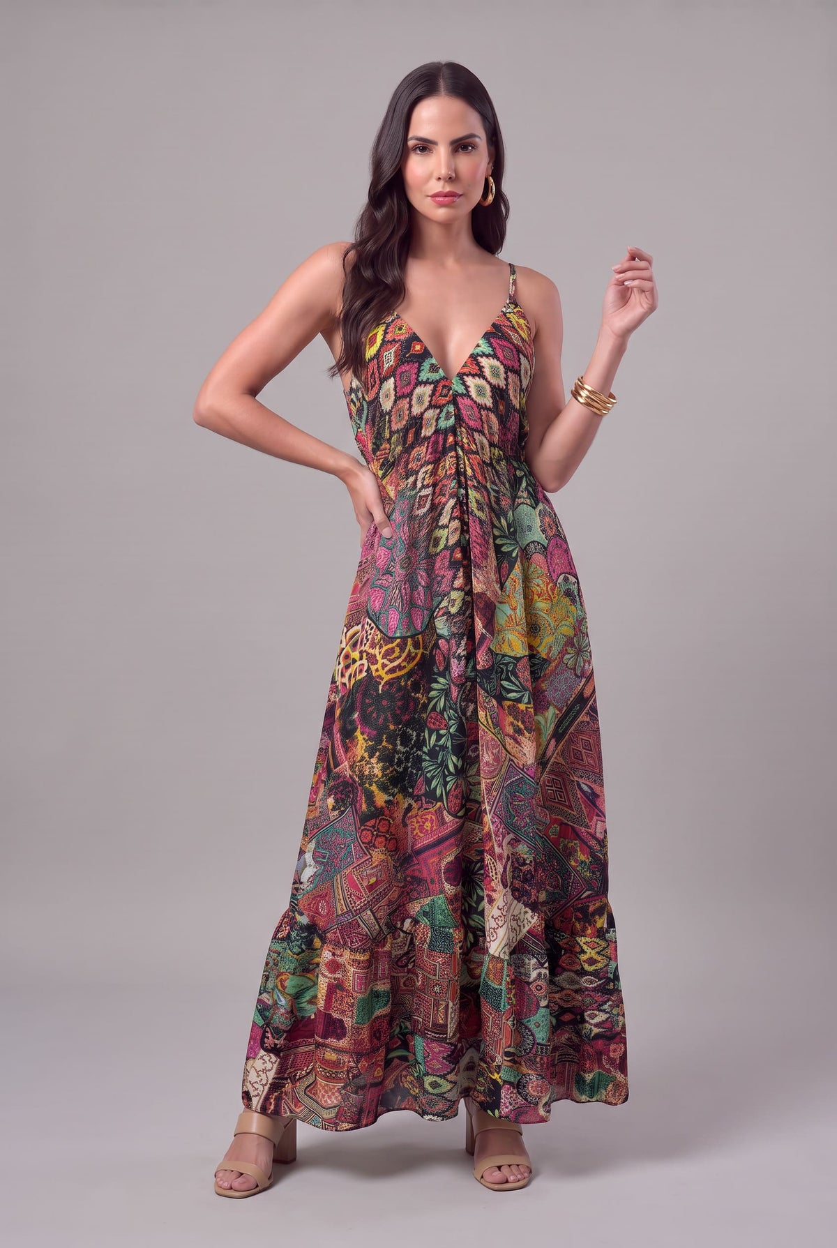 Vestido Boho Patchwork - Seleno Shop