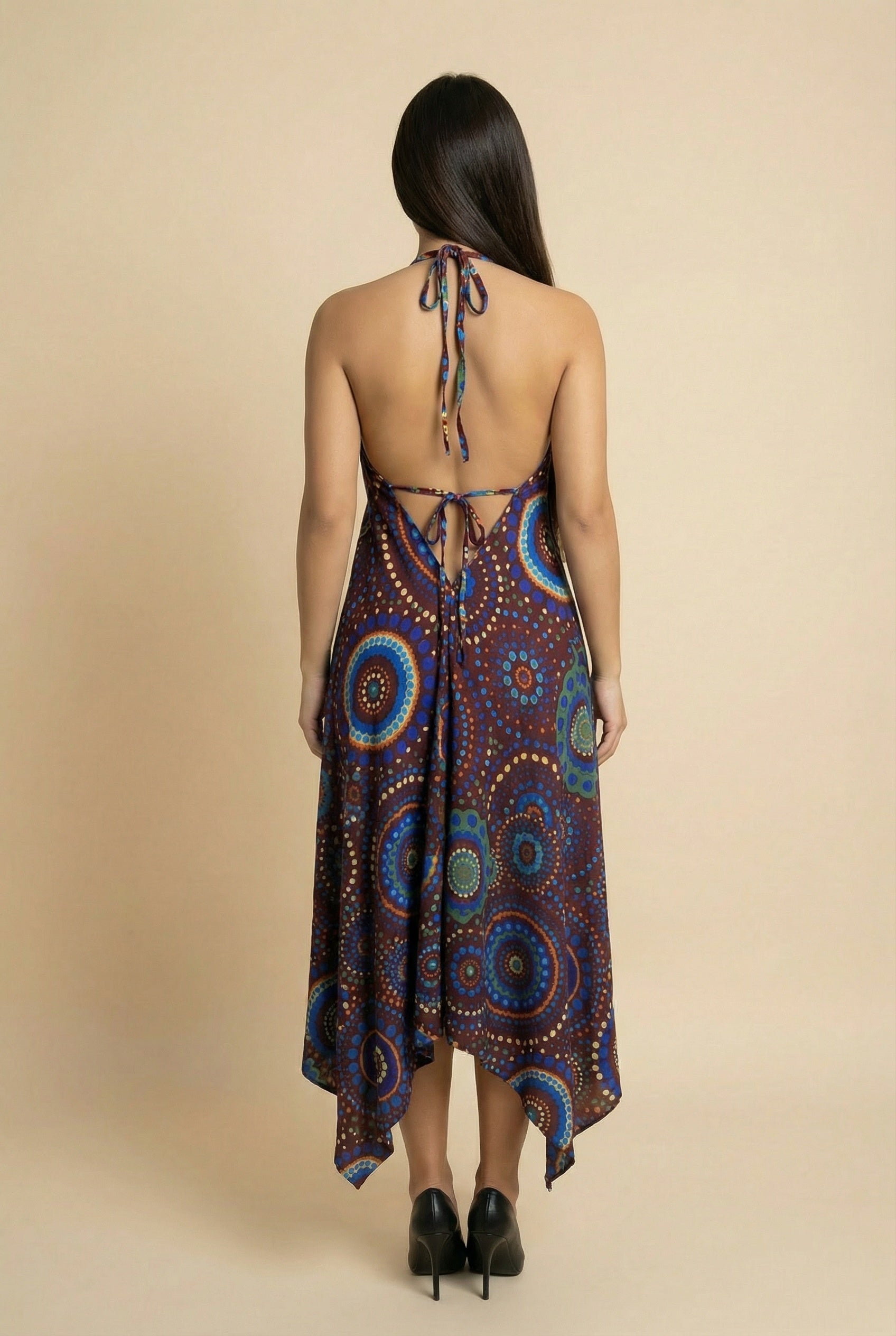 Vestido Boho Rayon Vinotinto - Seleno Shop