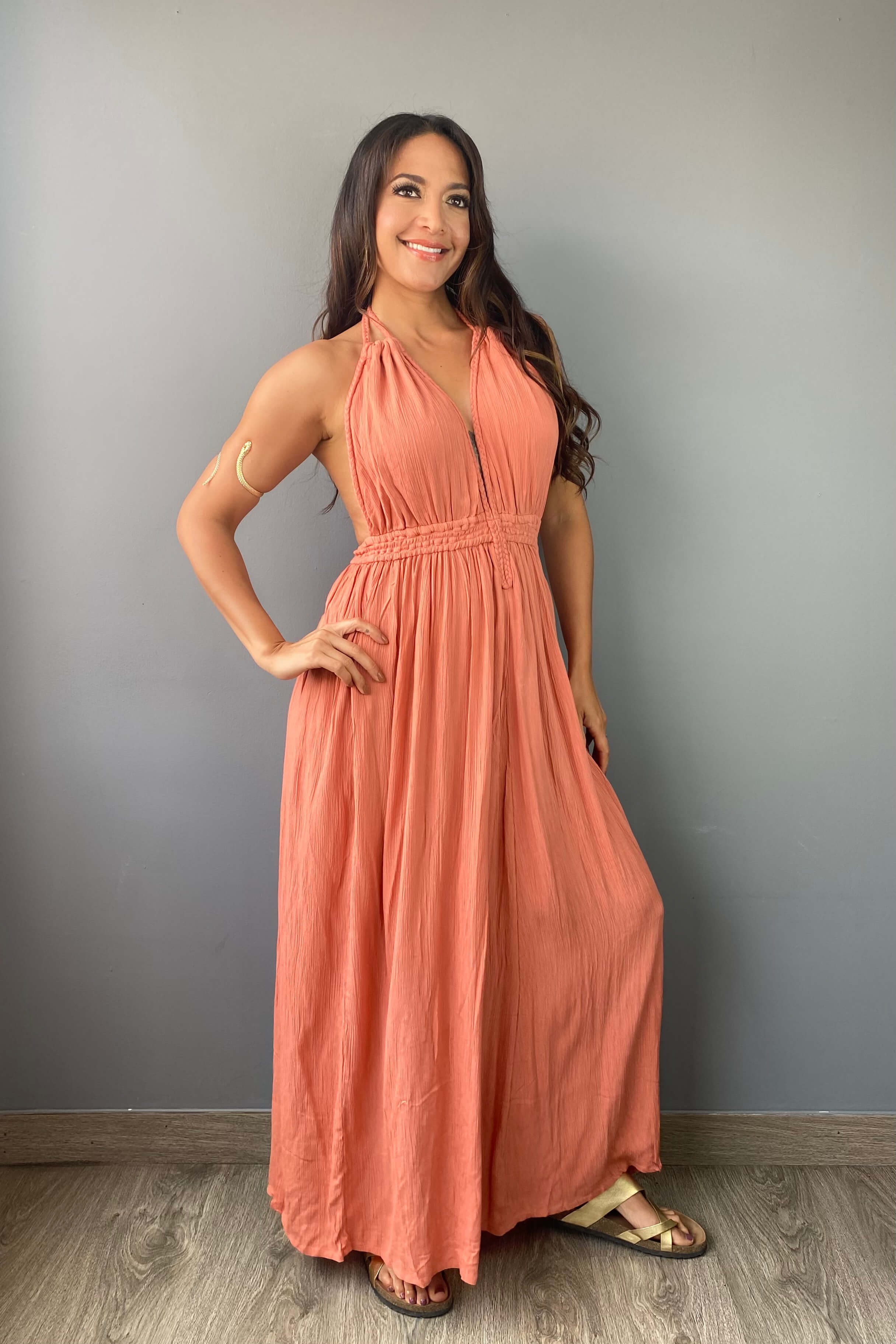 Vestido Boho Terracota - Seleno Shop