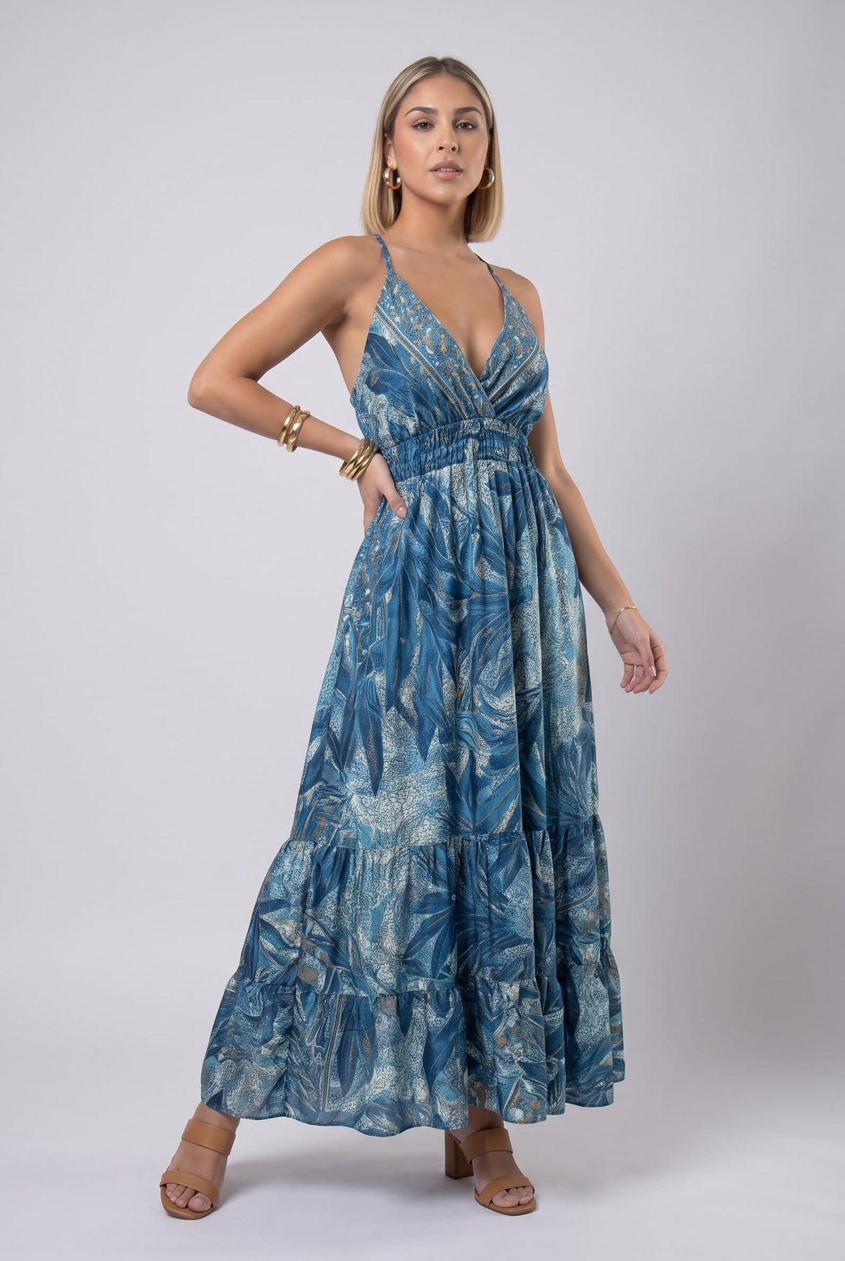 Vestido Boho Turquesa - Seleno Shop