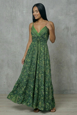 Vestido Boho Verde - Seleno Shop