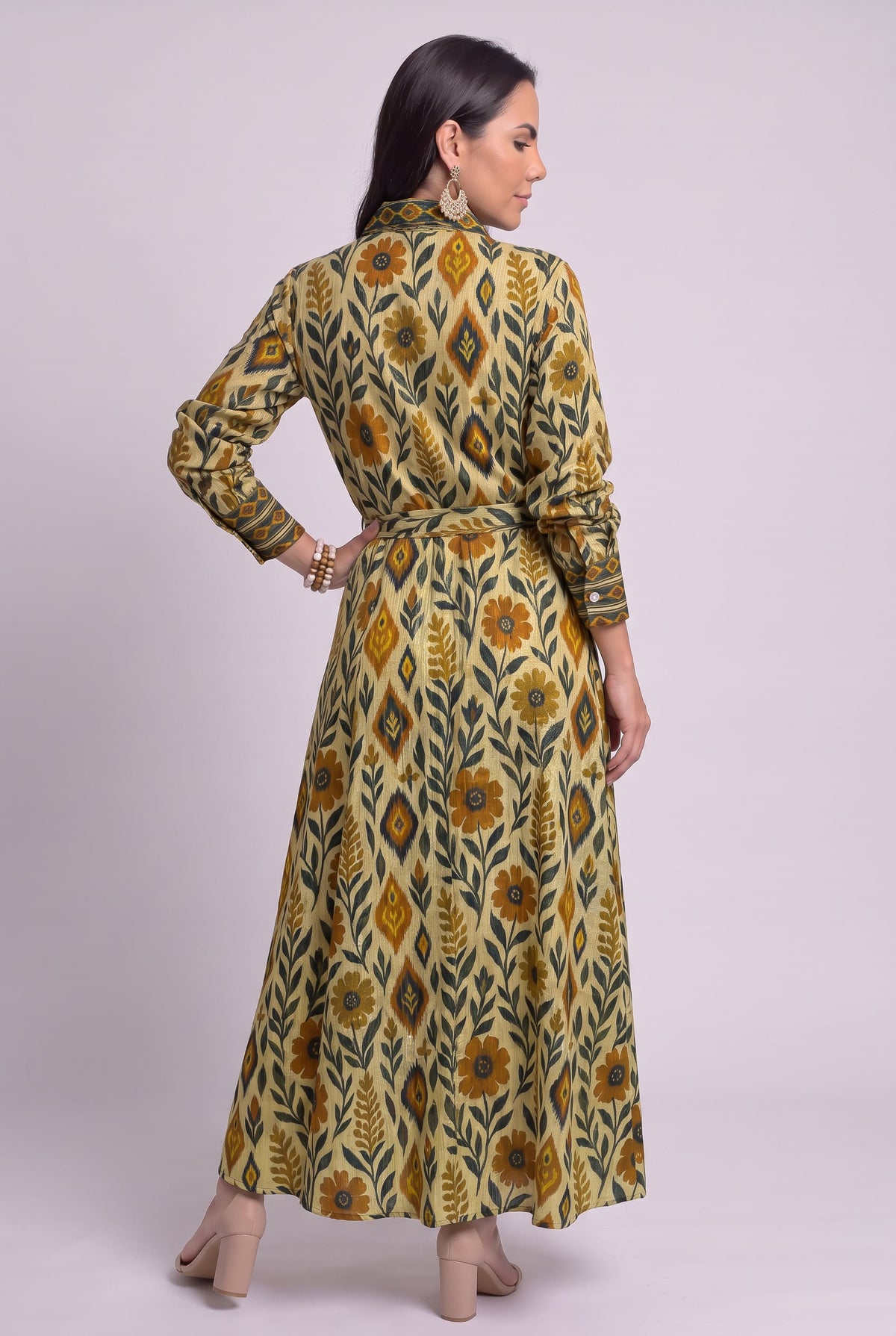 Vestido Camisero Jardín Otoñal - Seleno Shop