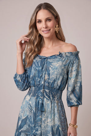 Vestido Jungla Azul - Seleno Shop