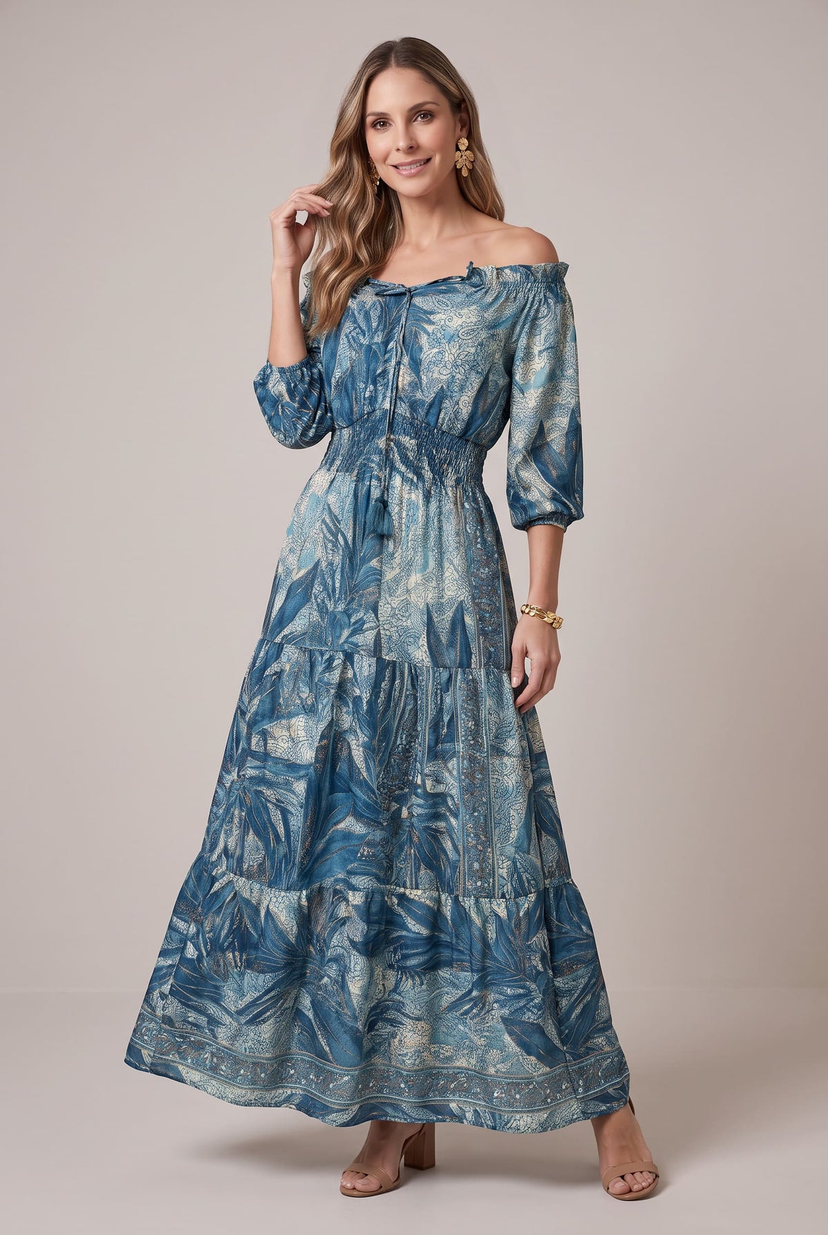 Vestido Jungla Azul - Seleno Shop