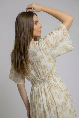 Vestido Kaftan Beige - Seleno Shop