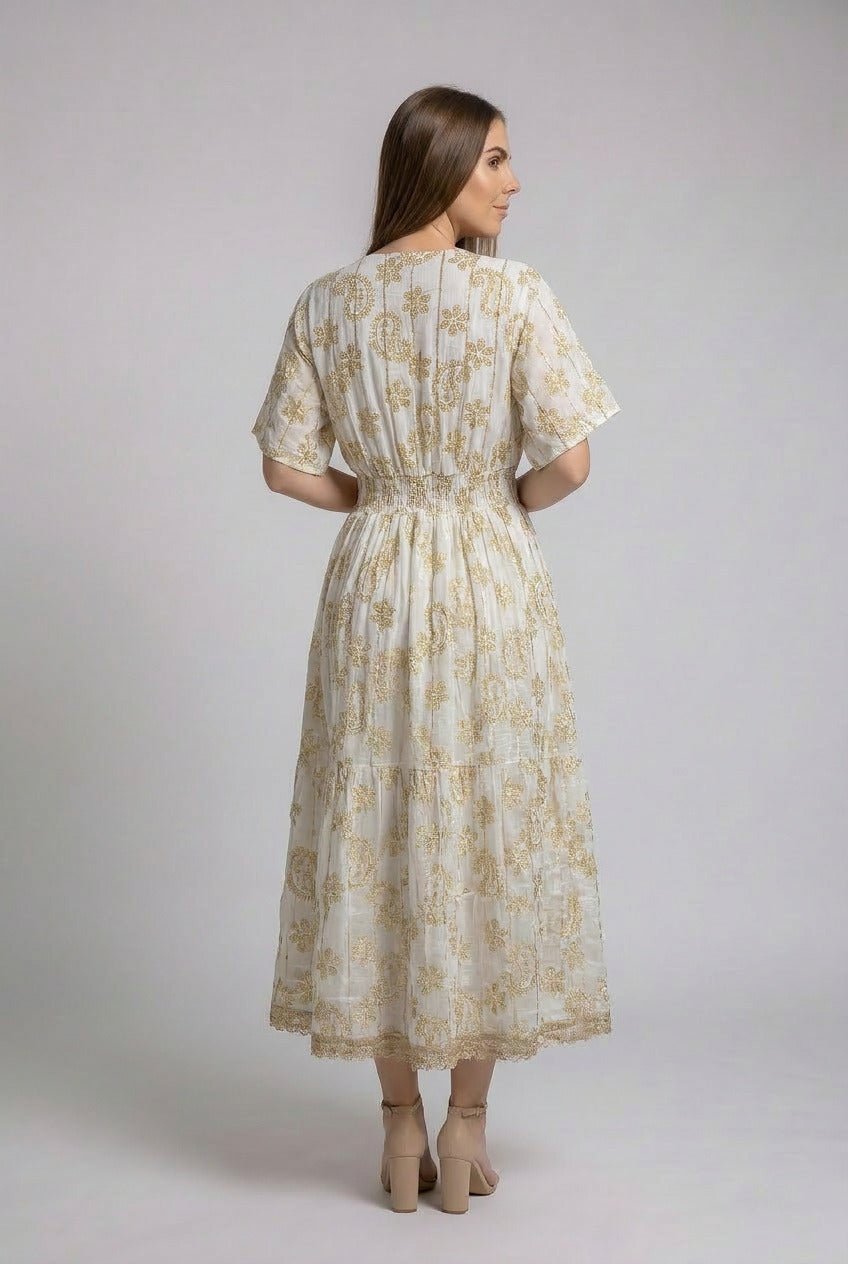 Vestido Kaftan Beige - Seleno Shop