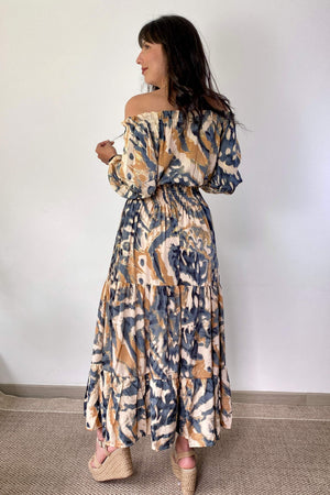 Vestido Kaftan Estampado Bohemio - Seleno Shop