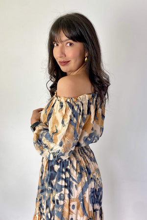 Vestido Kaftan Estampado Bohemio - Seleno Shop
