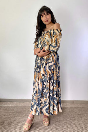 Vestido Kaftan Estampado Bohemio - Seleno Shop