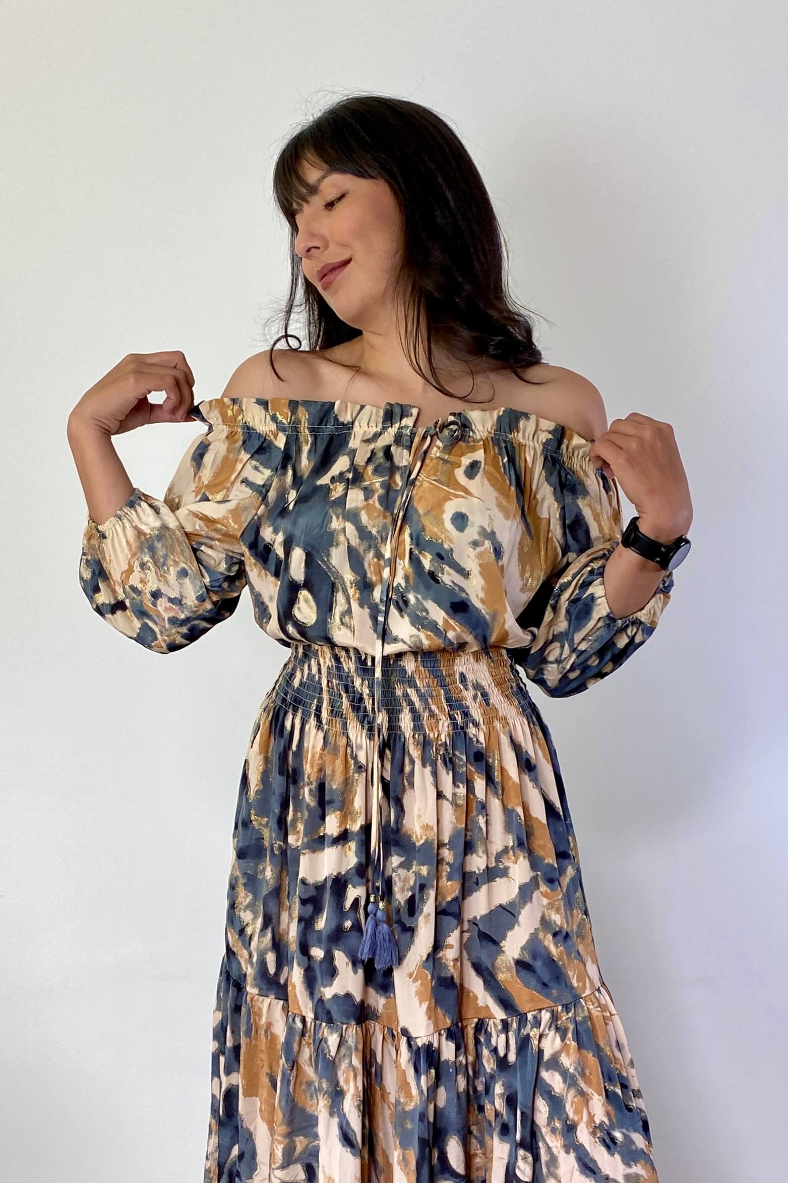 Vestido Kaftan Estampado Bohemio - Seleno Shop