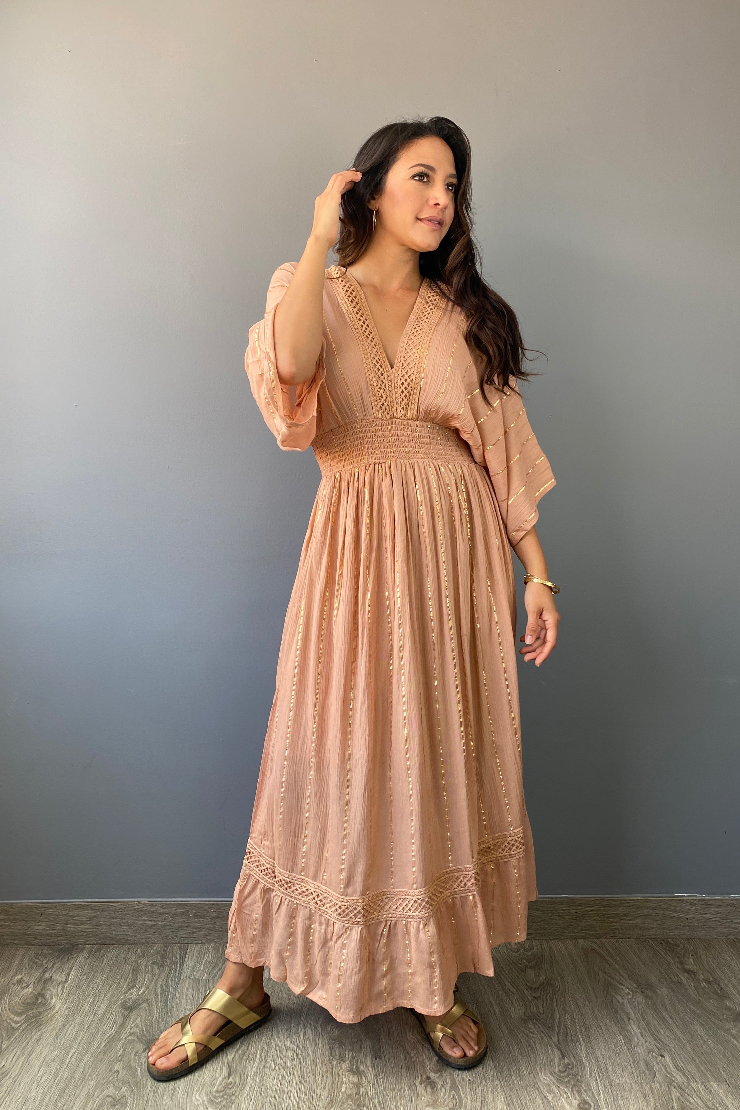 Vestido Kaftan Palo de Rosa - Seleno Shop