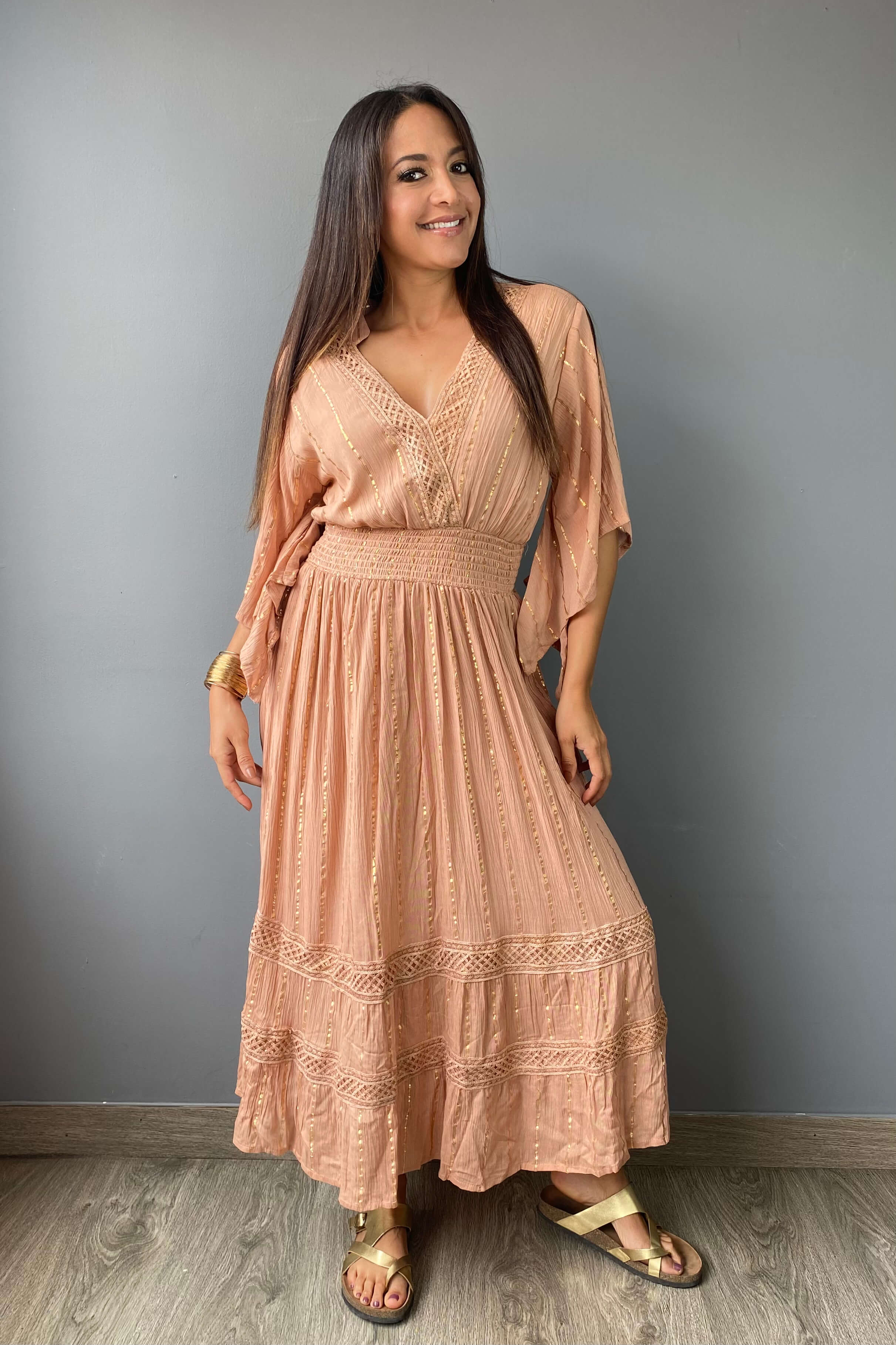 Vestido Kaftan Palo de Rosa - Seleno Shop