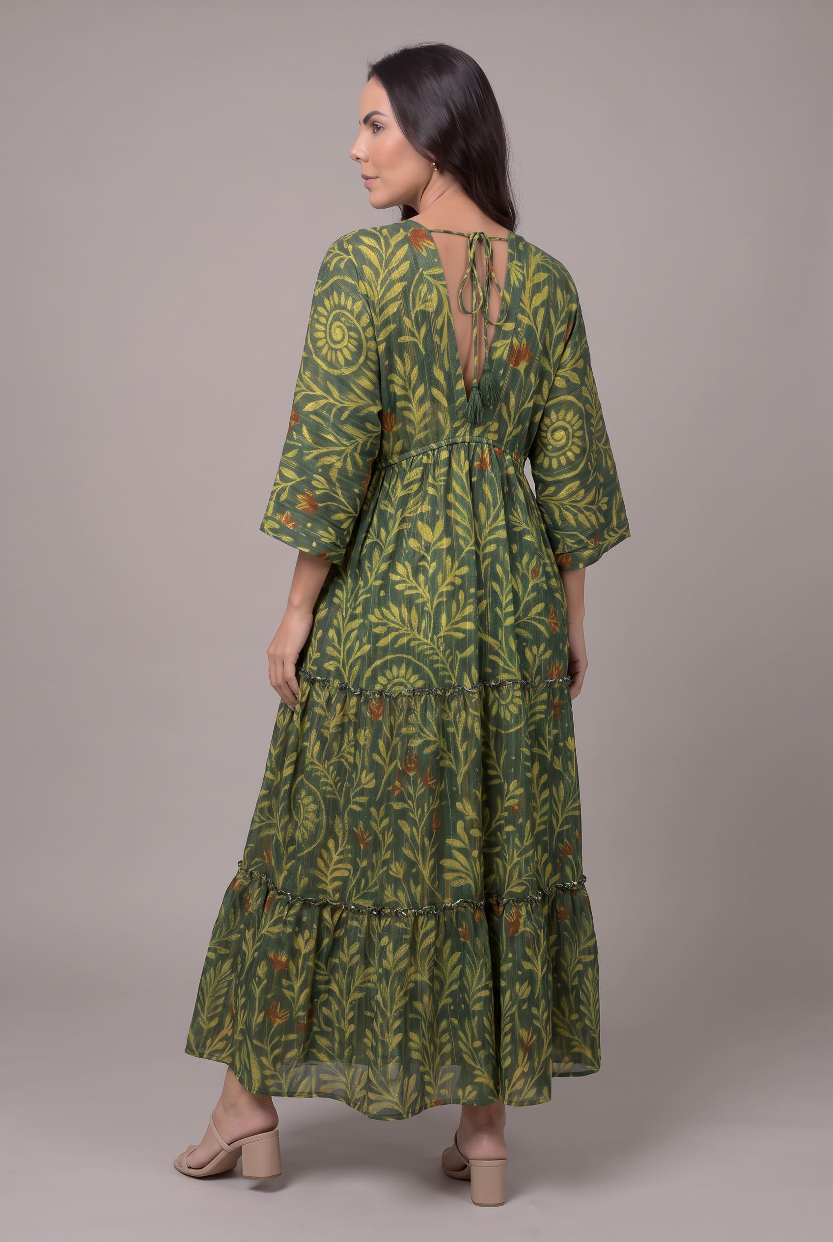 Vestido Kaftan Selva Verde - Seleno Shop