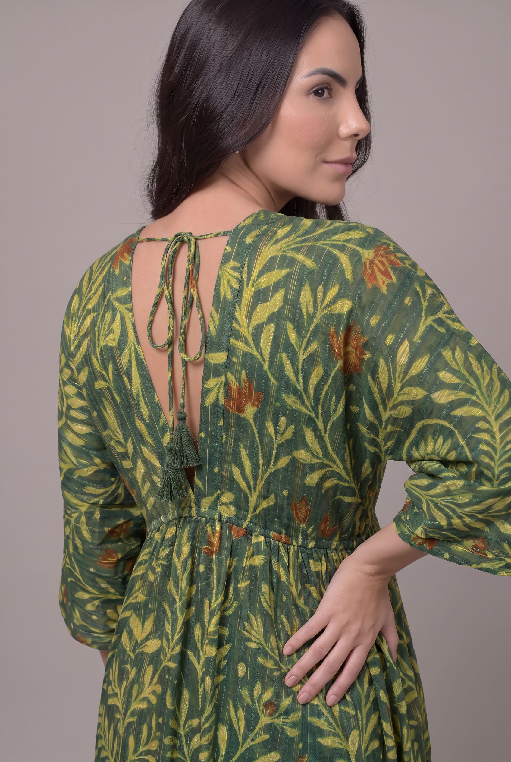 Vestido Kaftan Selva Verde - Seleno Shop