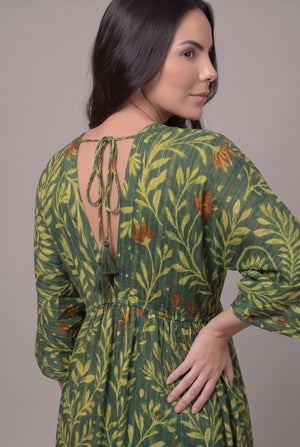 Vestido Kaftan Selva Verde - Seleno Shop