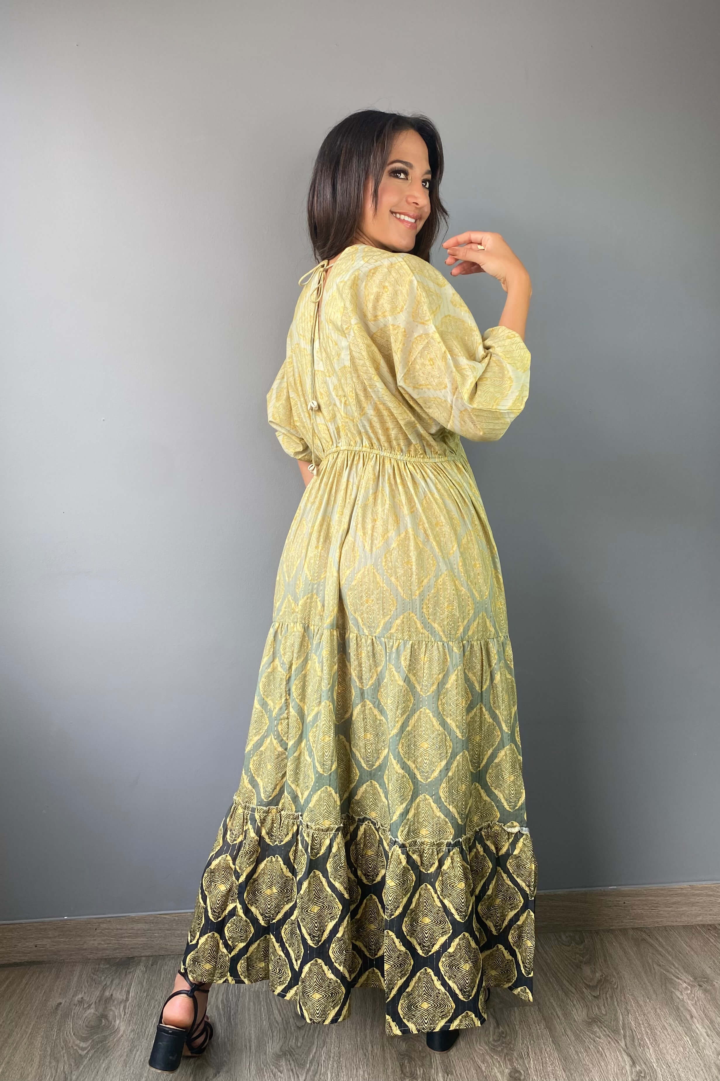 Vestido Kaftan Verde - Seleno Shop