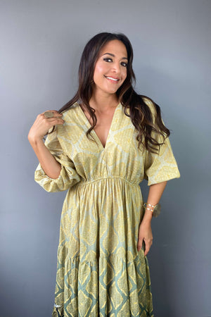 Vestido Kaftan Verde - Seleno Shop