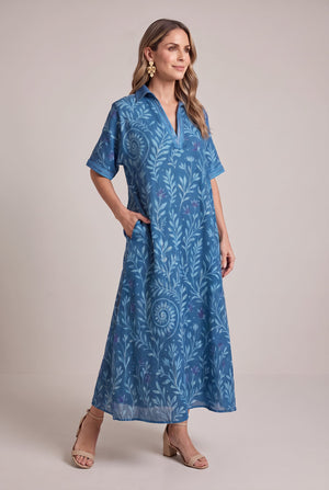 Vestido Maxi Brisa Azul - Seleno Shop