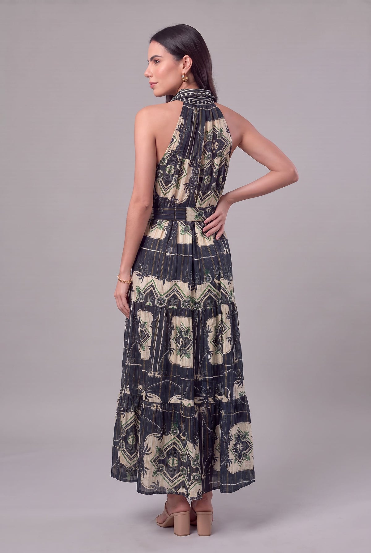 Vestido Mosaico Noche Tropical - Seleno Shop