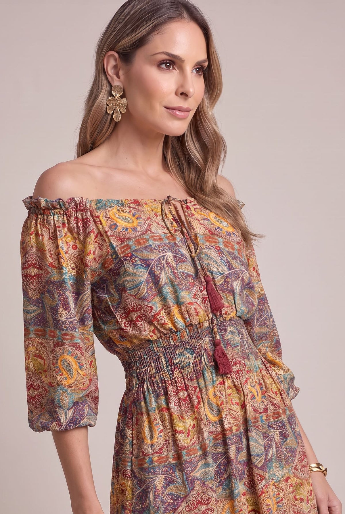 Vestido Mosaico Otoñal - Seleno Shop