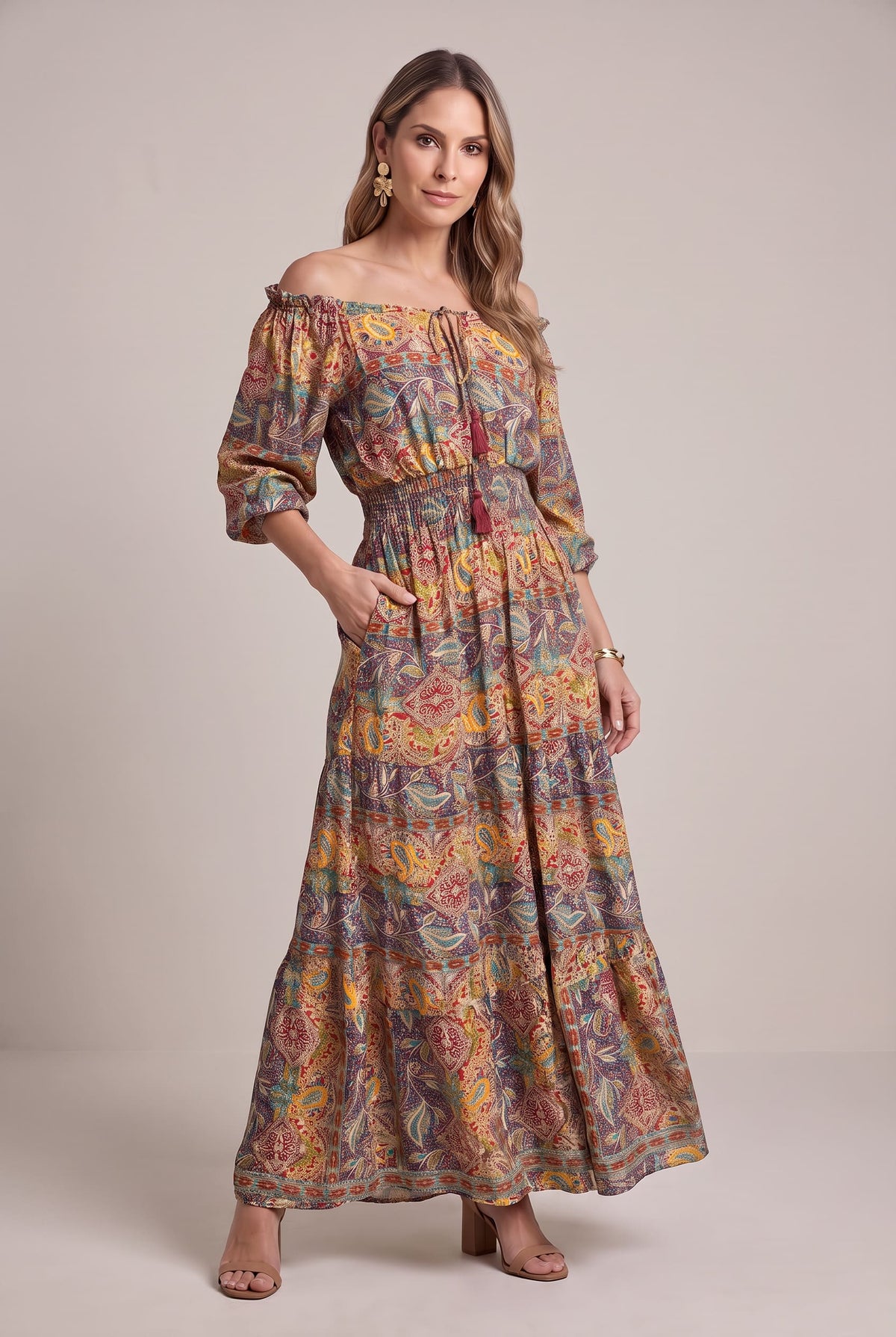 Vestido Mosaico Otoñal - Seleno Shop