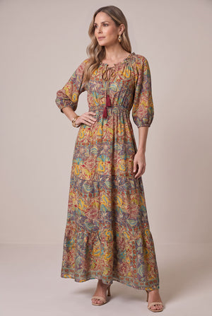Vestido Mosaico Otoñal - Seleno Shop