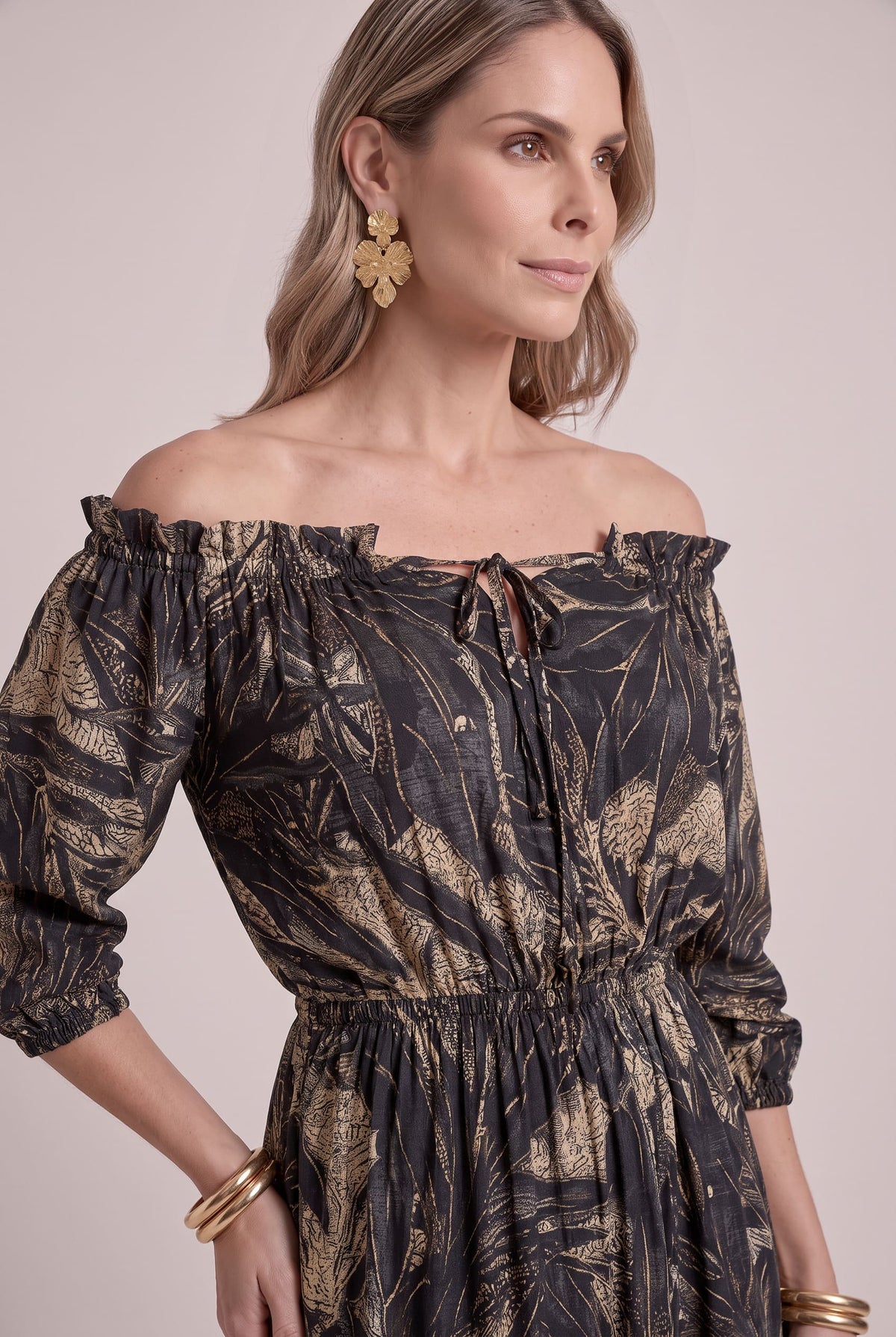 Vestido Noche Dorada - Seleno Shop
